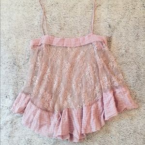 Free People Rose Flowy Tank Top